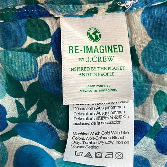 J.Crew-Blue Floral Midi Dress - Picture 10 of 11